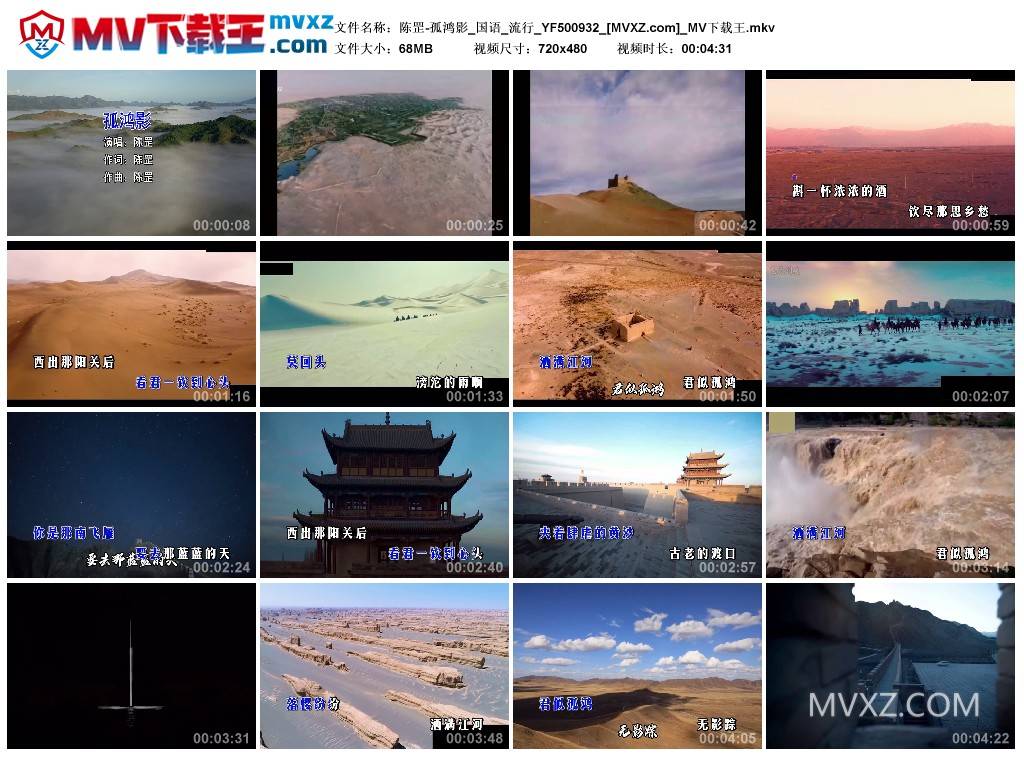 陈罡-孤鸿影_国语_流行_YF500932